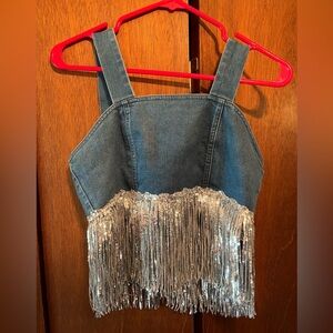 LIMITED EDITION Lydia USA boutique Festival/cowgirl crop top tight fit